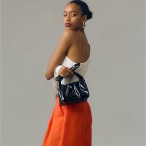 Anthropologie Clutch Patent Bow Bag